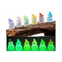 Figuras de Gnomos de Resina para Jardín, Pequeñas, Lindas y Divertidas, Esculturas Pintadas a Mano, Adornos Infantiles Luminosos para Navidad