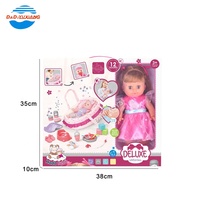 DADI OEM/ODM Poupée bébé de 14 pouces Accessoires de soin Panier pratique Jouets Poupées bébé en silicone pleine grandeur Pas cher