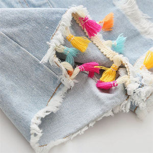 Envío Directo, Pantalones Cortos de Mezclilla para Niñas, Diseño Japonés y Coreano, Última Moda, Bonitos y Modernos - Product Image 4