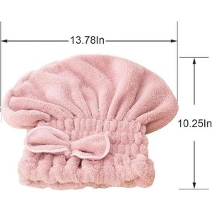Gorro de Ducha de Microfibra para Mujer, Super Absorbente, de Secado Rápido, Reutilizable, Suave y Portátil, para Baño, Spa y Hogar - Product Image 5