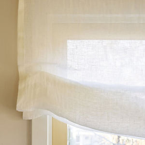 Rideaux en tissu de lin et tulle avec motif vague d'eau, stores romains translucides, variété de couleurs au choix - Product Image 1