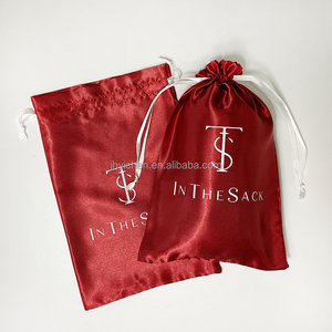 High Quality Reusable Custom Logo Printing <strong>Satin</strong> Gift Drawstring Packaging Bag Soft Cosmetic Jewelry Pouch Recyclable - Product Image 3
