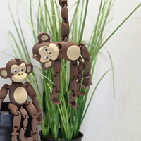 Jouets animaux singes imprimés en 3D, jouets flexibles anti-stress pour adultes, décoration de bureau à domicile, cadeaux de Noël en vrac, fête d'anniversaire
