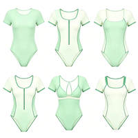 Collection de maillots de bain Rashguard à manches courtes pour femmes, personnalisés OEM, protection UPF 50+, combinaison de surf une pièce avec fermeture éclair frontale – Fabricant