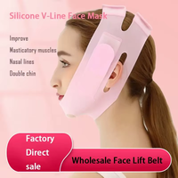Sangle de lifting facial V-Line à forte force de traction, rose, pour réduire le double menton – Meilleure vente