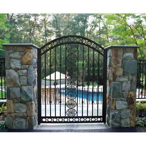 <span class=keywords><strong>Puertas</strong></span> de Acero Resistentes y Populares, Puerta de Entrada Motorizada de Hierro Forjado para Viviendas Residenciales - Product Image 1