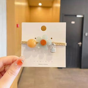 Attaches à cheveux pour femmes de Style doux coréen Accessoires de cheveux à tête de fleur élastique de haute qualité Gelée colorée en vrac Mignon à la mode - Product Image 6