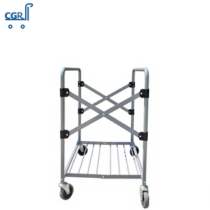 Chariot à linge pliable en X avec sac en toile et roues pivotantes pour l'hôtellerie, le ménage et l'entrepôt - Product Image 2