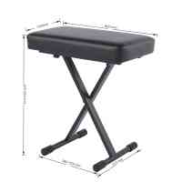 Leilei DT-9 professionnel en cuir PU tambour trône grande taille noir pliant banc en acier pour piano réglable musique scène chaise OEM