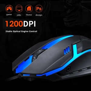 Hot Selling <b>Wired</b> Mouse Ergonomic 1200DPI Colorful Backlit Breathing <b>Light</b> V1 Gaming Mouse - Product Image 4