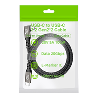 Pabrik 40Gbps USB Tipe C 4 kabel Data kecepatan cepat 5A 240W PD pengisian 1M 2M C ke C kabel Media untuk Printer IOS komputer