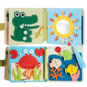 Libro Sensorial Montessori Lavable para Niños Pequeños, Libro de Actividades 3D de Fieltro para Bebés, Libro de Aprendizaje Temprano de Fieltro para Bebés, Marca FUAN, <span class=keywords><strong>1</strong></span>-6 Años - Product Image 4