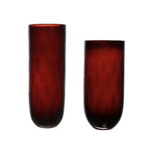 <span class=keywords><strong>Vase</strong></span> <span class=keywords><strong>en</strong></span> <span class=keywords><strong>verre</strong></span> rouge profond artistique, transparent, avec gravure <span class=keywords><strong>de</strong></span> veines <span class=keywords><strong>de</strong></span> feuille, <span class=keywords><strong>forme</strong></span> cylindrique <span class=keywords><strong>en</strong></span> U, élégant accent <span class=keywords><strong>de</strong></span> table, <span class=keywords><strong>grand</strong></span> <span class=keywords><strong>vase</strong></span> pour villa - Product Image 6