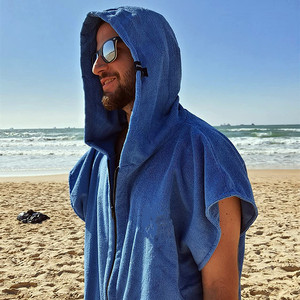 Quick Drying Microfiber Adult Hooded Poncho Surf <strong>Beach</strong> Towel Water Absorbency Microfiber Hooded Towel Poncho Changing <strong>Robe</strong> - Product Image 5