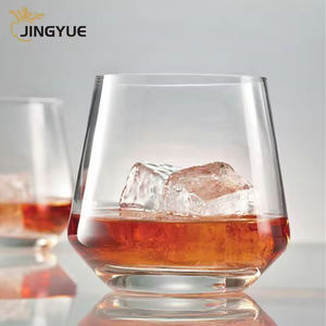 ウィスキーウイスキージュースカクテル用カスタムロゴ刻印無鉛クリスタル飲料グラス380mlクリアステムレスワイングラス - Product Image 3