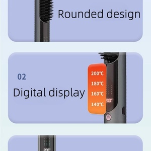 หวีแปรงผมตรงไร้สายแบบพกพา ชาร์จไฟผ่าน USB ขนาดเล็ก พร้อมระบบความร้อนอินฟราเรด - Product Image 6