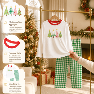 Puresun Trade Assurance - Conjunto de Ropa para Niños con Estampado de Árbol de Navidad, 100% Algodón Suave, Estilo Personalizado - Product Image 2