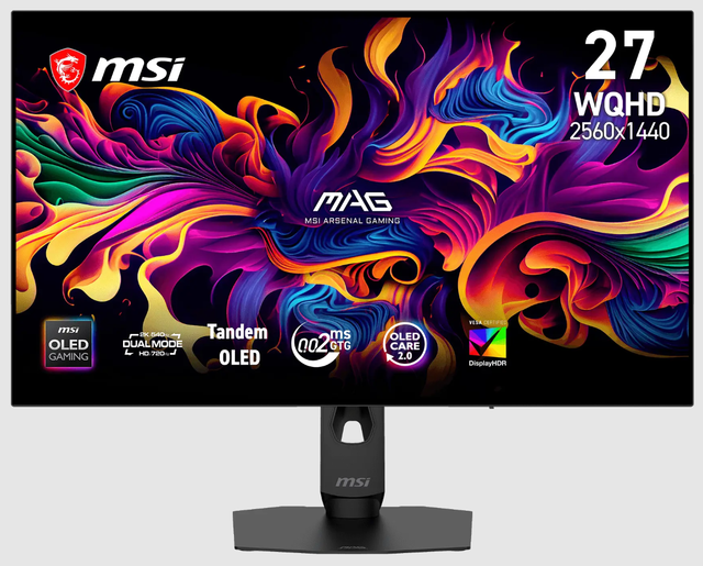 Original 276QRDY54 Gaming Monitor 27Inches WOLED 2560x1440(WQHD) 540Hz 0.02ms 335cd/㎡ Computer Monitor