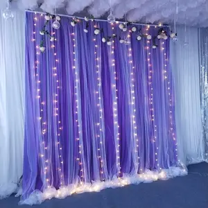 Недорогие свадебные принадлежности, декоративные панели для заднего фона, свадебный фон, тканевая занавеска для азиатской свадебной сценической фоновой фотографии
