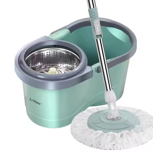 Juego <span class=keywords><strong>de</strong></span> cubos para fregona <span class=keywords><strong>de</strong></span> chenilla LeMuna, escurridor <span class=keywords><strong>de</strong></span> tipo deslizante, mango extensible <span class=keywords><strong>de</strong></span> acero inoxidable, limpieza del hogar - Product Image 1