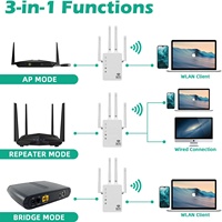 Repetidor de Router WiFi Inalámbrico, Amplificador de Señal de Largo Alcance 2G 3G 4G de Doble Banda, Extensor de Rango IP POE