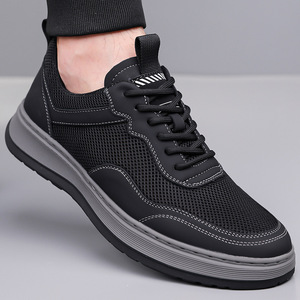Chaussures décontractées pour hommes, baskets de course respirantes en maille à lacets, bout rond, taille adulte 40 41 42 43 44 45, printemps-été - Product Image 4