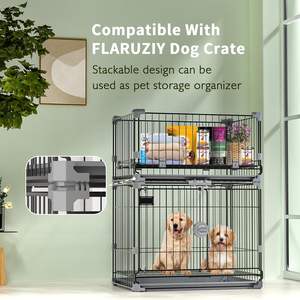 Vente en gros de grande niche pliante en acier inoxydable bon marché avec double porte Cage pour chien haute capacité adaptée au chien et au chiot - Product Image 5