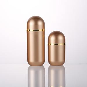 Bouteille de conditionnement de capsules alimentaires de 10 ml en gros, forme de <span class=keywords><strong>capsule</strong></span> dorée, <span class=keywords><strong>distributeur</strong></span> de compléments alimentaires de qualité supérieure - Product Image 1