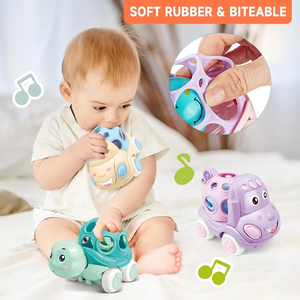 Haute qualité bébé retirer voiture rouleau <span class=keywords><strong>camion</strong></span> jouets doux Rubeer Friction alimenté voiture enfants infantile cadeaux d'anniversaire - Product Image 3