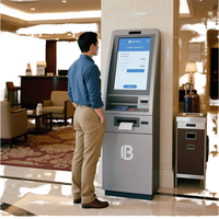 Kiosque de paiement avec écran tactile capacitif, terminal libre-service pour banque, compatible SDK, boîtier métallique, montage mural, système d'exploitation Android/Windows