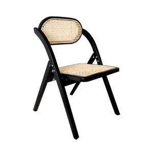 أفضل سعر على الطراز الفرنسي الحديث كرسي قابل للطي الروطان الظهر الخشب الصلب كرسي الطعام - Product Image 2