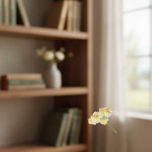 ILAN Mini Fiori Color Crema 6 Pezzi Decorazione con Fiori Artificiali Essiccati - Product Image 3