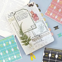 Étiquette autocollante avec calendrier mensuel, autocollant pour agenda, carnet de notes