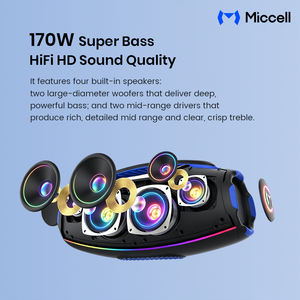 Haut-parleurs de musique Miccell en gros 170W, 18000mAh, longue autonomie, étanches IPX5 pour fêtes au bord de la <span class=keywords><strong>piscine</strong></span>, <span class=keywords><strong>camping</strong></span> - Product Image 3