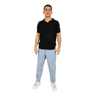 กางเกงยีนส์เอวสูงตรงแบบวินเทจ, กางเกงยีนส์ปักหมุดตอกหมุดสีอ่อนสีเข้ม UMP24042JE ฤดูใบไม้ร่วง/ฤดูหนาว - Product Image 5