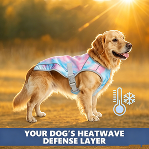 Dog Cooling Vest Heat Relief <b>Tie</b> <b>Dye</b> Polyester Pet <b>Clothes</b> for Summer Hiking Outdoor Walking Running - Product Image 4