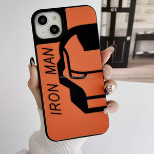 Venta al por mayor 3D silicona funda de teléfono móvil para iPhone 17 <span class=keywords><strong>16</strong></span> 15 14 Pro Max goma escudo Iron Man cubierta 13 12 11 - Product Image 6