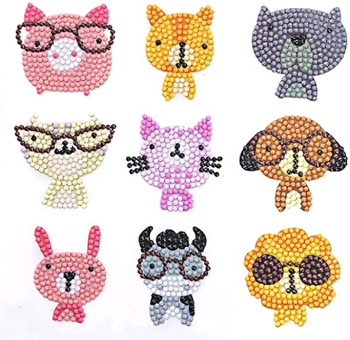 Мультяшная детская алмазная живопись, повседневные наклейки 5D, Алмазная наклейка «сделай сам» для холодильника