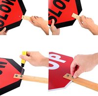 Panneau d'arrêt personnalisé en aluminium réfléchissant signalisation de sécurité routière panneau d'avertissement de chaussée panneau extérieur avec piquet