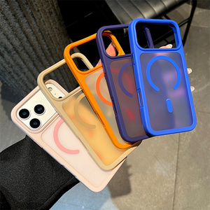 Coque de téléphone magnétique antichoc en PC et TPU mat simple et coloré pour iPhone 17 16 15 Pro Max - Product Image 5