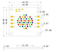 Innovate Rise 100W RGBW COB LED-Chip 4021 CRI98 30V Flimmerfrei 4in1 3 Jahre Garantie 120° Betrachtungswinkel für TV-Studio Bühne