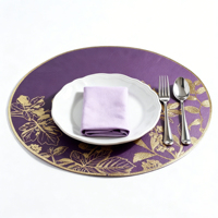 Napperons de luxe en similicuir PU, imperméables et résistants aux taches, sous-plats élégants en similicuir pour mariages, fêtes et maison