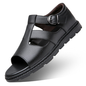 Sandales à sangle en T noires antidérapantes, chaussures d'été pour hommes et jeunes de 18 à 40 ans - Product Image 5