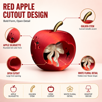 Pomme Colorée Lumineuse Imprimée en 3D Ornement Bureau Éclairage LED Décoration Fruit Cadeau de Fête Veilleuse Chambre Enfant