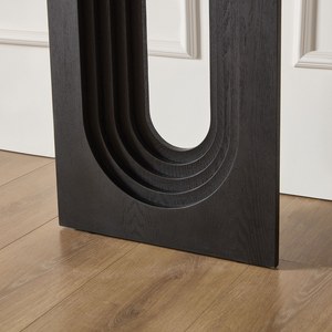 Table d'entrée de 47,24 pouces pour salon, table console étroite avec design unique en forme de boucle, table de <span class=keywords><strong>canapé</strong></span> moderne en MDF - Product Image 6