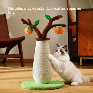 Rascador Vertical para Gatos con Cuerda de Cáñamo para un Rascado Duradero, Diseño de Árbol <span class=keywords><strong>del</strong></span> Dinero, Juguete para Gatos para Aliviar el Aburrimiento - Product Image 2