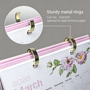 <span class=keywords><strong>Calendrier</strong></span> de bureau personnalisé à feuilles mobiles 18 mois 223x165mm avec pochette pour la maison et le bureau, cadeau esthétique, disponible en petites séries - Product Image 4