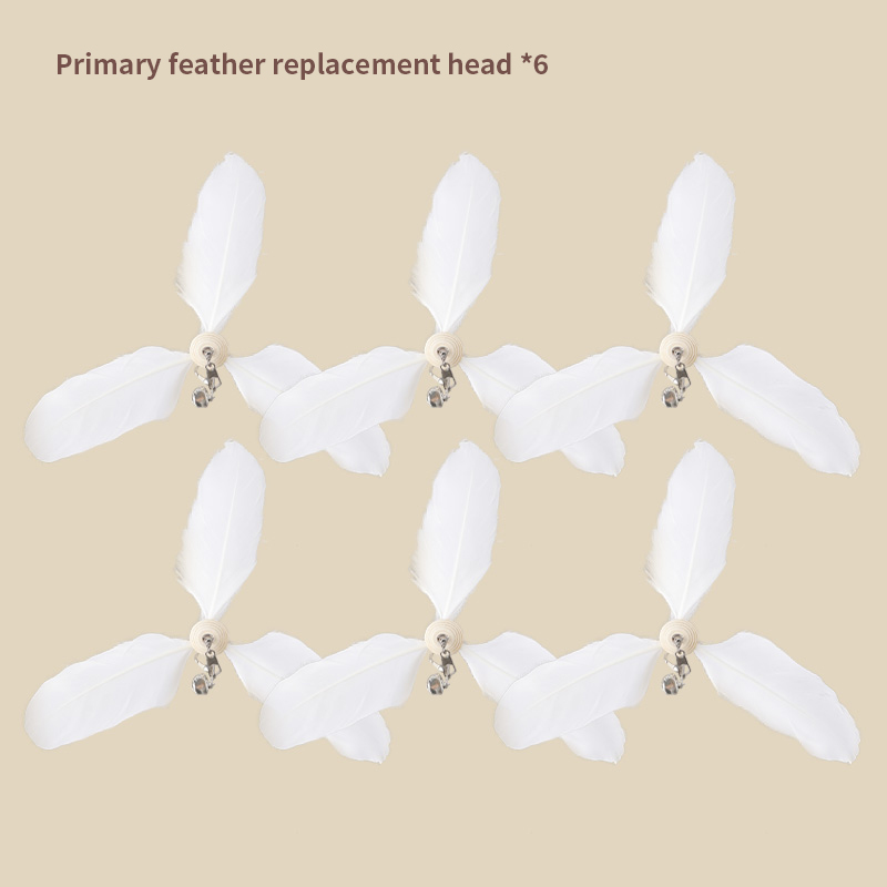 Tête de remplacement de plumes blanches * 6