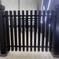 Panneaux de clôture en aluminium à lamelles verticales thermolaquées - Écologiques, imperméables, pour jardin et piscine, type Australie avec modélisation 3D