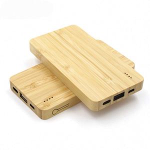 Banco de Energía Inalámbrico Ecológico 100% Bambú - Cargador Portátil de 5000 mAh para Teléfonos Inteligentes y Dispositivos - Product Image 4